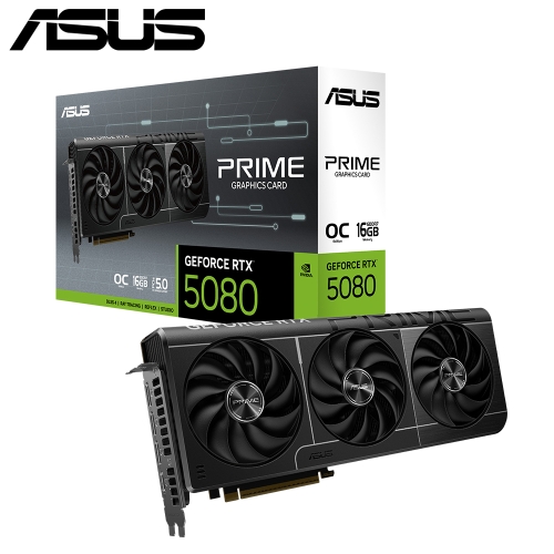 華碩 PRIME-RTX5080-O16G(16G DDR7/256bit/1H3DP/三風扇/30.6cm)