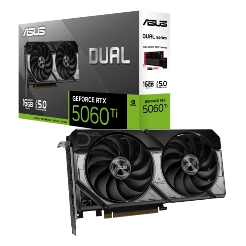 華碩 DUAL-RTX5060TI-16G(2602Mhz/16G DDR7/1H3DP/22.9cm/雙風扇)