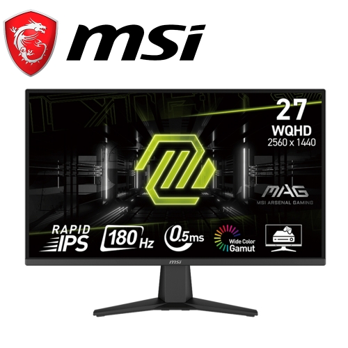 微星 MAG 275QF 27型(IPS/180Hz/0.5ms/2H1DP/防閃減藍)