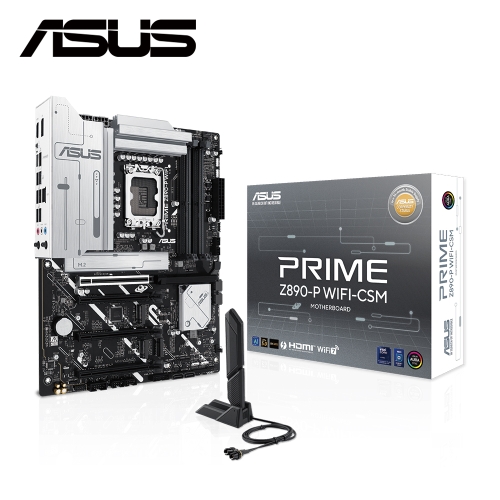 華碩 PRIME Z890-P WIFI-CSM(ATX/1H1DP/4xM.2/4xSATA/Realtek 2.5GbE/Wi-Fi 7)