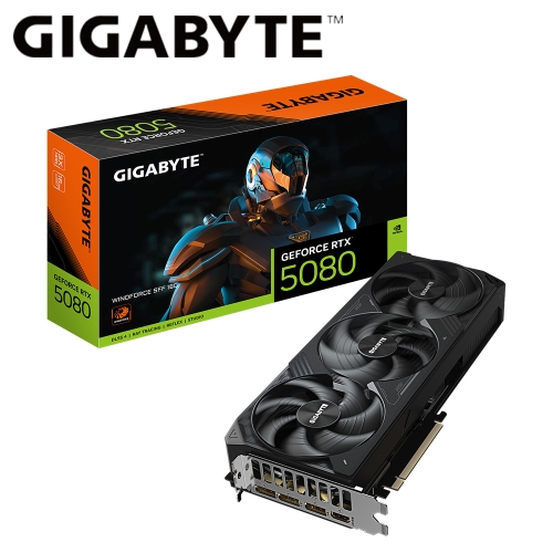 技嘉 N5080WF3OC-16GD RTX 5080 WINDFORCE OC SFF 16G(2670 MHz/16G DDR7/30.4cm/三風扇/註四年)